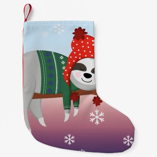 grappige kersttouwtrek kleine kerstsok (Voorkant)