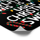 Grappige kersttrui door inflatie voor poster (Hoek)