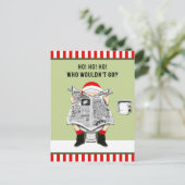 Grappige kerstvakantie briefkaart (Staand voorkant)