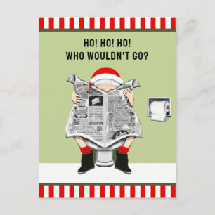 Grappige kerstvakantie briefkaart