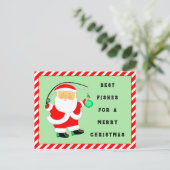 Grappige kerstvakantie briefkaart (Staand voorkant)