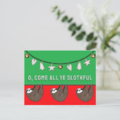 Grappige kerstvakantie briefkaart (Staand voorkant)