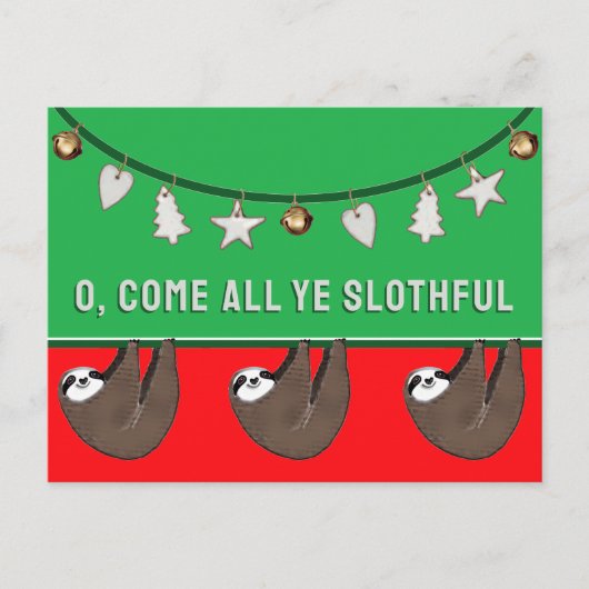 Grappige kerstvakantie briefkaart (Voorkant)
