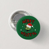 Grappige kerstvakantie Button (Voorkant /achterkant)