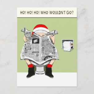 Grappige kerstvakantie cartoon feestdagenkaart