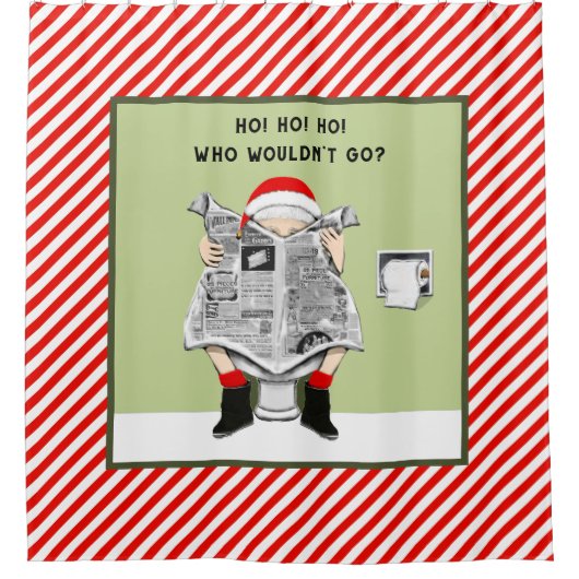 Grappige kerstvakantie douchegordijn (Voorkant)