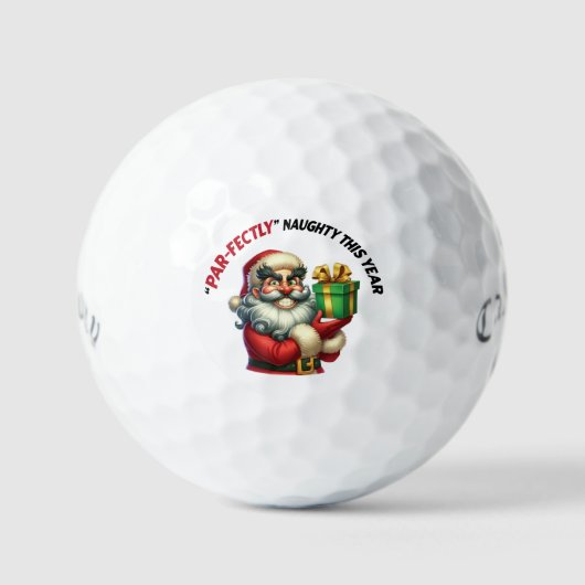 Grappige kerstvakantie golfballen (Voorkant)
