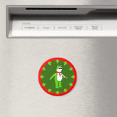Grappige Kerstvakantie Kikker Magneet (Insitu (Vaatwasser))