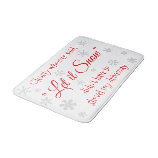 Grappige kerstvakantie laat het sarcastisch sneeuw badmat (Gekanteld)