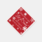 Grappige kerstvakantie laat het sarcastisch sneeuw servet (Hoek)