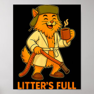 Grappige Kerstvakantie Litter S Volle Kat Parodie Poster