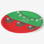 grappige kerstvakantie papieren bordje (Gekanteld)