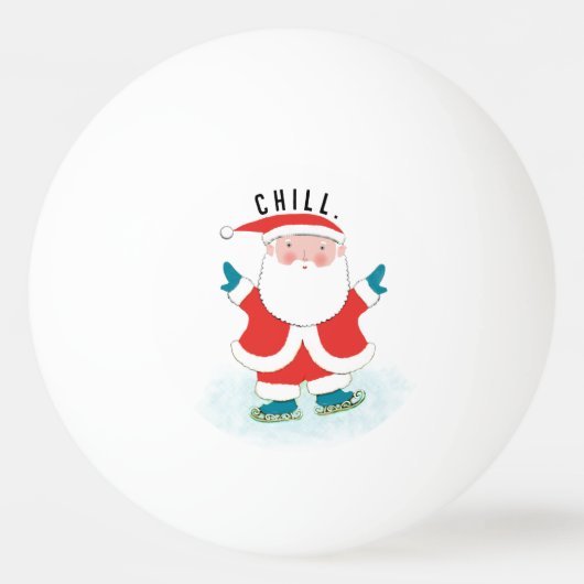 Grappige kerstvakantie pingpongbal (Voorkant)