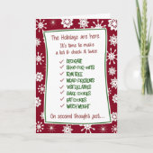 Grappige kerstvakantie stress Kaart (Voorkant)