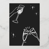 Grappige Kerstvakantie Winter Cocktail Party Folie Uitnodiging (Achterkant)