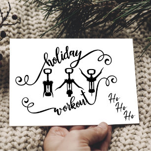 Grappige Kerstvakantie Workout Kaart