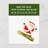 Grappige kerstvakantiesporten uitnodiging briefkaart (Voorkant)