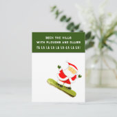 Grappige kerstvakantiesporten uitnodiging briefkaart (Staand voorkant)