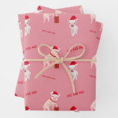 Grappige kerstvarkens inpakvellen inpakpapier vel (In situ)