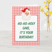 Grappige kerstverjaardag kaart (Gele Bloem)