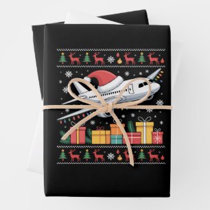 Grappige Kerstverlichting Boom Kerstman Lelijke Vl Inpakpapier Vel