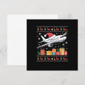 Grappige Kerstverlichting Boom Kerstman Lelijke Vl Kaart (Voorkant / Achterkant)