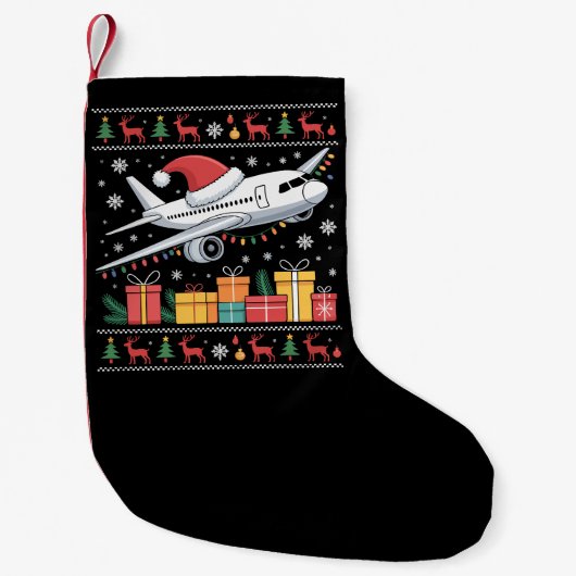 Grappige Kerstverlichting Boom Kerstman Lelijke Vl Kleine Kerstsok (Voorkant)