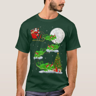 Grappige Kerstverlichting Boom Kerstman Ridding Ka T-shirt