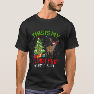 Grappige kerstverlichting Dit is mijn herten kerst T-shirt