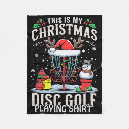 Grappige Kerstverlichting Dit Is Mijn Kerstschijf  Fleece Deken (Voorkant)