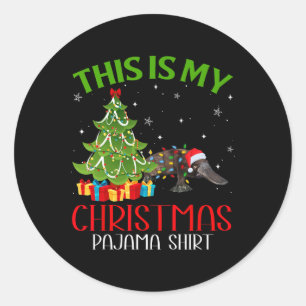 Grappige kerstverlichting Dit is mijn vogelbekdier Ronde Sticker