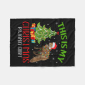 Grappige kerstverlichting dit is mijn vos kerst p fleece deken (Voorkant (Horizontaal))