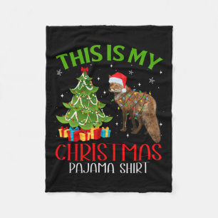 Grappige kerstverlichting dit is mijn vos kerst p fleece deken
