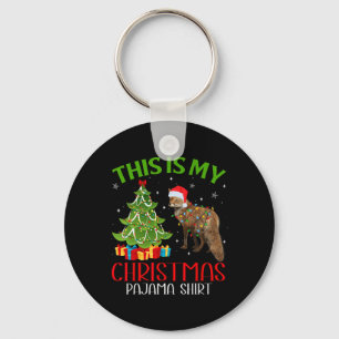 Grappige kerstverlichting dit is mijn vos kerst p sleutelhanger