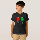 Grappige Kerstverlichting Grappen Werkend Tijdens T-shirt (Voorkant volledig)
