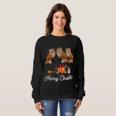 Grappige Kerstverlichting Kerstmis Pyjama Fox Dier Trui (Voorkant volledig)