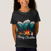 Grappige Kerstverlichting Kerstmis Pyjama Manatee T-shirt (Voorkant)