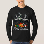 Grappige Kerstverlichting Kerstmis Pyjama Skunk Di T-shirt (Voorkant)