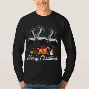 Grappige Kerstverlichting Kerstmis Pyjama Skunk Di T-shirt