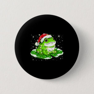 Grappige Kerstverlichting Kikker Schattige Pad Kik Ronde Button 5,7 Cm