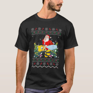 Grappige Kerstverlichting Lelijke Kerstman Ridder  T-shirt