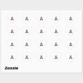 Grappige Kerstverlichting Santa Hat Tamaskan Dog C Hart Sticker (Vel)