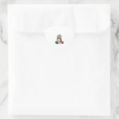 Grappige Kerstverlichting Santa Hat Tamaskan Dog C Hart Sticker (Tas)