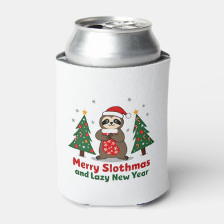 Grappige Kerstverlichting Sock Santa Hoed Luiaard  Blikjeskoeler