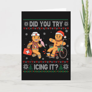 Grappige Kerstverpleegster Heb je geprobeerd het t Kaart