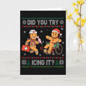 Grappige Kerstverpleegster Heb je geprobeerd het t Kaart (Gele Bloem)