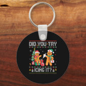 Grappige Kerstverpleegster Heb je geprobeerd het t Sleutelhanger (Voorkant)