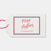 Grappige kerstversiering  cadeaulabel (Achterkant Horizontaal)