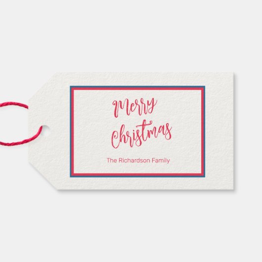 Grappige kerstversiering  cadeaulabel (Achterkant Horizontaal)