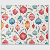 Grappige kerstversiering cadeaupapier (Vlak)